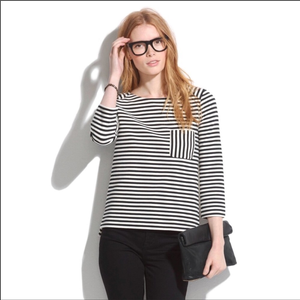 Madewell Ridge Black/white striped tee